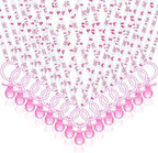 CHENGU 100 Pcs Baby Shower Pacifiers Necklace Bulk,Pink and White by CHENGU