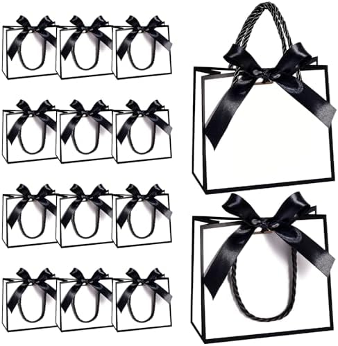 EQOREIIN 100 PCS Small Gift Bags with Handles, 5.5x 2.5x4.7 Inches Mini Bag by EQOREIIN