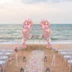 6.6Ftx6.6Ft Gold Wedding Arch Backdrop Stand Metal Square Wedding Arch Frame with 2pcs Flower Stand, Garden Balloon Photo Booth Decor for Ceremony Party Birthday Bridal Anniversary Arbor(6.6ftx 6.6ft+2pcs stand) - Image 2