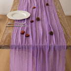6Pcs Lilac Cheesecloth Table Runner 120 Inches for Party Home Decor - Image 4