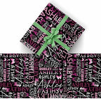 AOFUN Custom Name Wrapping Paper Mens Birthday Wrapping Paper Mens Birthday Wrapping Paper Anniversary Wrapping Paper For Her Unique Wrapping Paper 3 Rolls 58" x 23" - Image 2