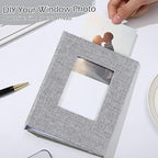 Tinlade 10 Pieces Small Photo Album 4 x 6 Inch Picture Album 26 Clear Pages Hold 52 Pictures Linen Cover Photo Book with Front Window(Gray) - Image 5