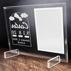11.75"x9.75" Custom Glass Picture Frame for 5x7 Photo, Personalized Baby Picture Frames, Nursery Decor for Gender Reveal and Baby Announcement Ideas, Adoption Gifts for New Parents (Design 4) - Image 4