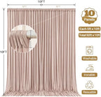 50x10ft Blush Nude Backdrop Curtain Panels for Parties - Wrinkle Free Polyester Photo Curtain Backdrop Wedding Back Drop Fabric Drapes for Party Decorations Background for Photography - Image 5