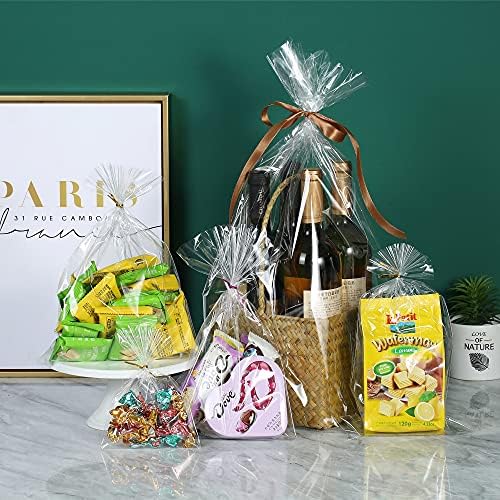 100Pcs 16"x24" Cellophane Treat Bags for Gift Baskets Thcik Cello Gift Bags - Image 3