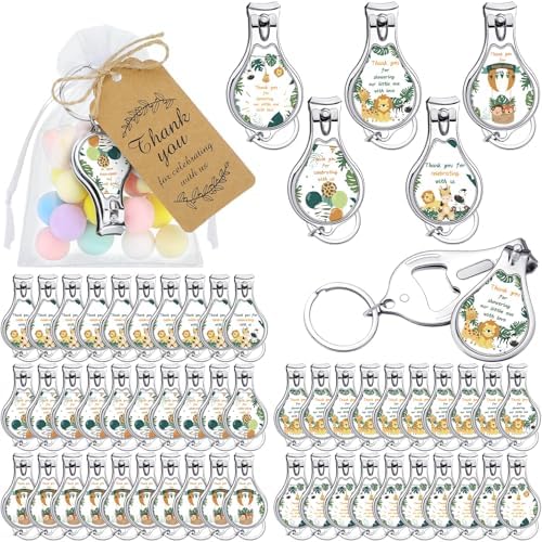 Minatee 50Set Baby Shower Bottle Openers Nail Clipper for Guest, Forest by Minatee