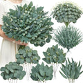 Serwalin 180 Pcs 7 Kinds Mixed Artificial Eucalyptus Stems Faux Greenery by Serwalin