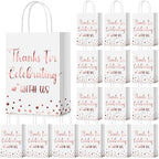 Ctosree 50 Pcs Bridal Shower Welcome Bags Bulk, White, Rose Gold by Ctosree