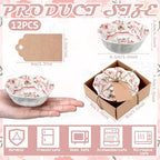 SiliFine 24 Pcs Wedding Favors for Guests Small Ceramic Bowls, Rose, Pink - Image 6