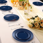 Goodluck 200PCS Navy Blue Plastic Plates, Disposable Blue Plates - Image 5