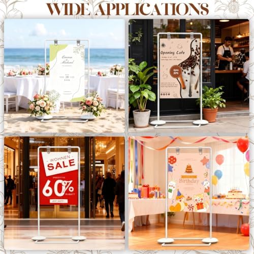 White Wedding Welcome Sign Stand Display Easel Stand - Image 7