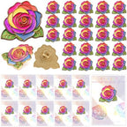 100 Sets Rainbow Roses Gifts Enamel Pins Bulk Weding Favors for LGBTQ by Hinly