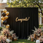 40FT x 10F Black Backdrop Curtain for Parties, Polyester Black Curtains with Rod Pockets, Photography Backdrop Drapes for Wedding, Home Party,Concerts, Retail,Family Events, Graduation Decorations - Image 5