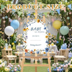 Acrylic Baby Shower Welcome Sign, 24" x 18 Inch, Baby in Bloom Wildflowers Welcome Sign for Garden Ceremony Lawn Party Outdoor & Indoor Use - Image 2