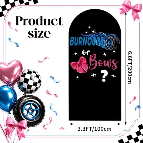Moukeren Black Burnouts or Bows Girl Gender Reveal Decoration - Image 3
