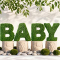 4 Pcs Moss Baby Letter Centerpiece, Green Grass Alphabet by Unknown