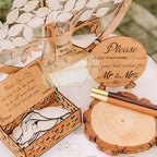 Wedding Guest Book Alternative, Rustic Family Tree Signature Frame Sign in - Image 4
