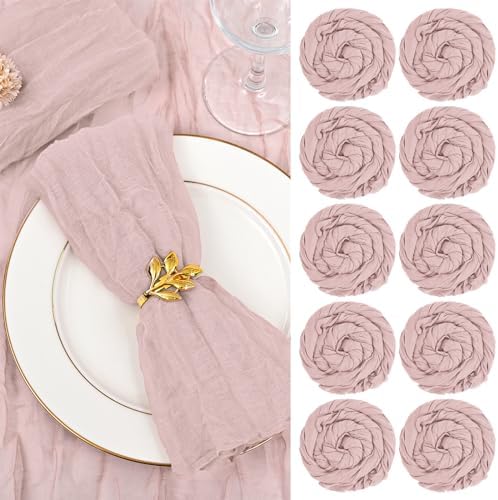 fani 100 Pack Gauze Cheesecloth Napkins, 20 x 20 in, Dusty Pink by fani