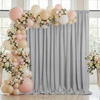 Grey Backdrop Curtains 10ftx8ft Party Polyester Photo Drapes - Image 5