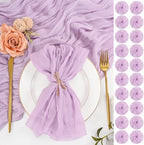 100 Pack Lavender Cloth Napkins 20x20 Inch Cheesecloth Napkins by Lumaycens