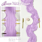 30 Pack Lavender Cheesecloth Table Runner 17 x 108 inch Cheese Cloth Table Runners 9ft Lavender Table Runner Rustic Romantic Sheer Gauze Runner for Wedding Party Baby Shower Table Decoration - Image 6