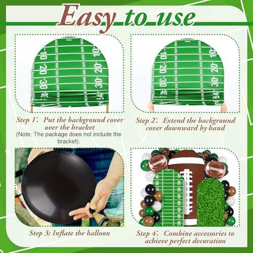 Foilswirl 34 Pieces Football Backdrop Set, Football Arch Backdrop Cover - Image 4