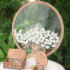 Wedding Guest Book Alternative, Rustic Family Tree Signature Frame Sign in - Image 2