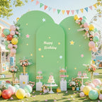 Sage Green Arch Backdrop Cover 7.2ft 6.6ft 6ft Arch Cover Set of 3 Arch Covers Stretchy Backdrop for Wedding Party Baby Shower Birthday Photography Spandex Arch Stand Covers Backdrop Curtains Decor - Image 3