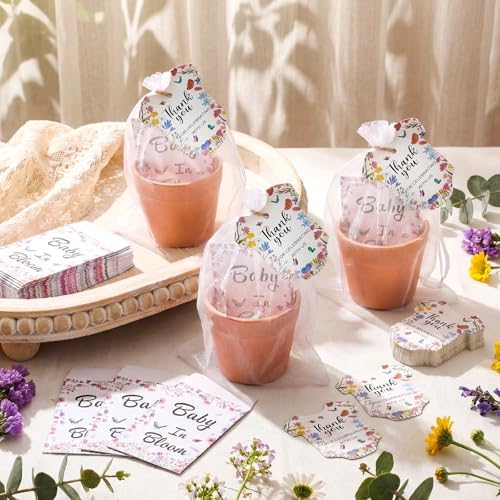 Ctosree 50 Sets Wildflower Baby in Bloom Baby Shower Seed Packets Favors - Image 3