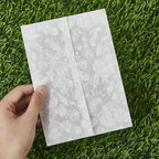 Garvee 100 Pack Pre-Folded Vellum Jackets for 5x7 Invitations Transparent Wedding Invitations Wraps, White Stamens - Image 7
