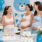 24Pcs Baby Shower Candle Party Favors Lavender Scented Glass Jars Wax Candle Bulk with Thank You Cards Organza Bags for Guests Boy Girl Birthday Gender Reveal Gift Souvenirs (Blue Bear, 24) - Image 7