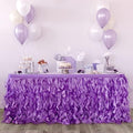 Willowy Purple Tutu Table Skirt 6ft with Double Layer Organza Willows for Unicorn Birthday Decorations for Girls, Baby Shower Decorations, Table Skirts for Rectangle Tables by BluekateParty