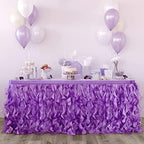 Willowy Purple Tutu Table Skirt 6ft with Double Layer Organza Willows for Unicorn Birthday Decorations for Girls, Baby Shower Decorations, Table Skirts for Rectangle Tables by BluekateParty