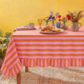 Tudomro Striped Tablecloth, Rectangle, Coral, Apricot, 60'' X 120'' by Tudomro
