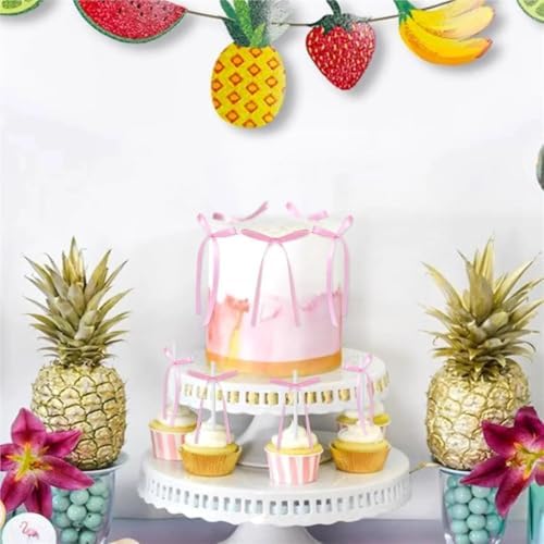 400 PCS Satin Bow Cake Toppers Birthday Bowknot Ribbon Decorations - Image 5