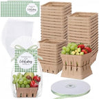 Suclain 30 Sets Farmers Market Party Favors Berry Basket Kit by Suclain