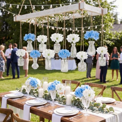 36 Pcs Artificial Flowers Table Centerpiece, Hydrangea, Clear - Image 4