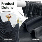 60ftx12ft Black Backdrop Curtain for Wedding Party 12 Panels 5×12FT Tall - Image 2