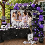 Halloween Baby Shower Decorations 265pcs A Baby Is Brewing Baby Shower Decorations Plates and Napkins Purple Watercolor Flower Coffin Vampire Bat Tableware for Halloween Baby Sprinkle Party Supplies - Image 3