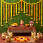 29 Pcs Indian Pooja Backdrop Decoration Set Diwali Traditional - Image 5