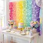 Ultimate Big Circle Dots Party Garland Streamer Backdrop (290 Ft Total, 40 Strands x 7.25 Ft Per Strand) - Hanging Paper Dot Decor for Birthdays, Baby Showers, & All Events (Pastel Rainbow) - Image 2