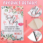 16 Pcs Baby Shower Favors Party Bottle Chug Game 15 Pink Mini Bottles and 1 Custom Wooden Stand for Gender Reveal Birthday Party Supplies Gift - Image 3