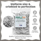CrinklePak 10 LB USA Made crinkle paper filler | Paper Shred Filler for Shipping packages, Gift Wrap, Great packing paper for gift basket filling, Birthdays, and Weddings|Silver & White Metallic - Image 6