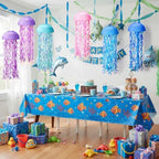 Baquler Set of 12 Jellyfish Party Decoration Pastel Colors Paper Lanterns - Image 4