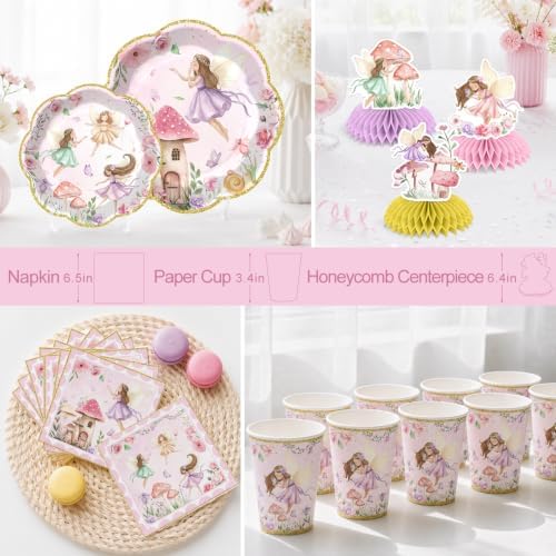 Xynic 213pcs Fairy Birthday Party Decorations for Girl, Serves 25 - Image 5