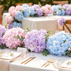 Auihiay 64Pcs Hydrangea Artificial Flowers Bulk, Faux Hydrangea Flowers - Image 5