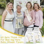 60 Sets Bee Baby Shower Favors for Guests Sweet as Can Bee Acrylic Shot Glasses Souvenir Clear Shot Glasses with Thank You Card Organza Bag Honey Be-e Gifts for Gender Reveal Return - Image 7