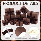 Matte Brown Christmas Kraft Wrapping Paper 45 ft Velvet Ribbon 12 Gift Tags - Image 3