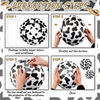 Hortsun 12 Pcs Cow Party Decorations Farm Cow Paper Lanterns Cow Barnyard Farm Lanterns Western Cowboy Party Paper Lantern Decoration for Cowboy Cowgirl Farm Themed Birthday Baby Shower Supplies - Image 4