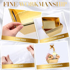 Thenshop 44 Pcs Empty Gift Basket Bulk,Basket Gifts, Gold, Solid - Image 7